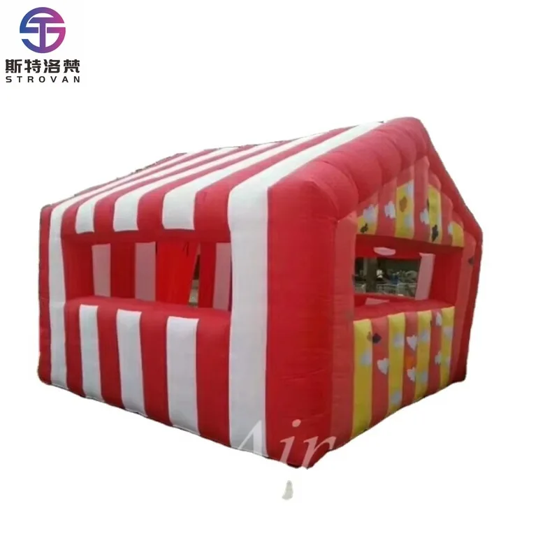 

STLF Hot Selling White and Red Inflatable Tent for Candy Floss, Outdoor Event Advertising Inflatable Product
