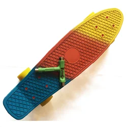 Mini Cruiser Board para crianças, Mini Fish Short Board, balancim único, Cruiser plástico retro clássico, skate completo, venda quente, 2022