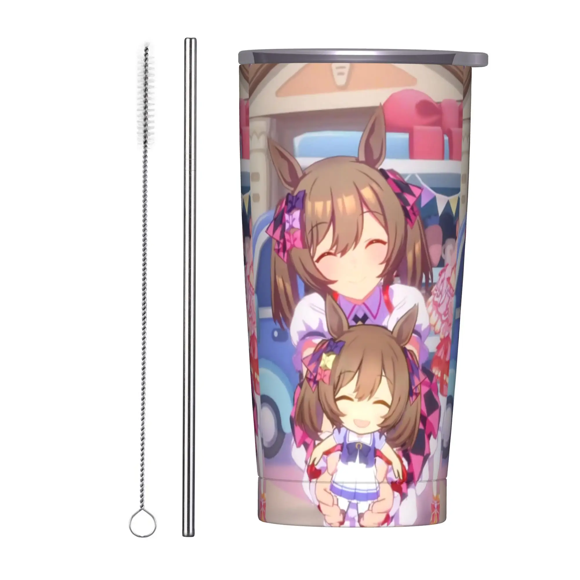 Stainless Steel Tumbler Umamusume Pretty Derby Cartoon Thermal Mug  Leakproof Cold Drink Mugs Cup Camping Water Bottle