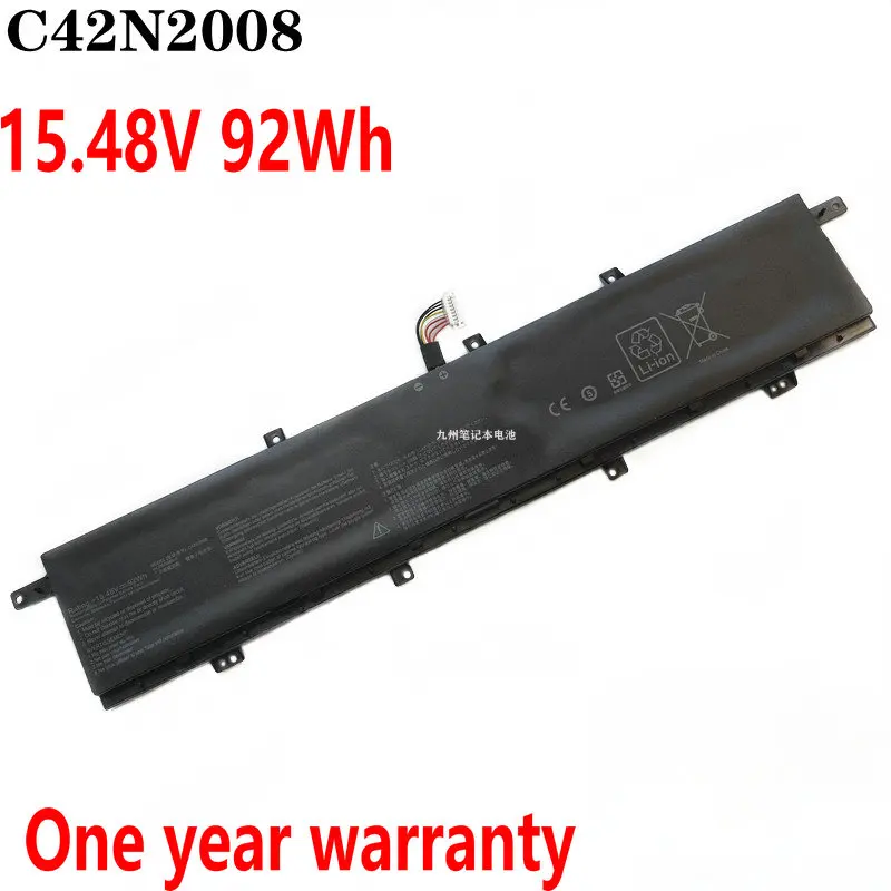 15.48V 92Wh C42N2008 0B200-03840000 Laptop Battery for Asus Zenbook Pro Duo UX582LR XS74T LR-1BH2 UX582HM UX582HS