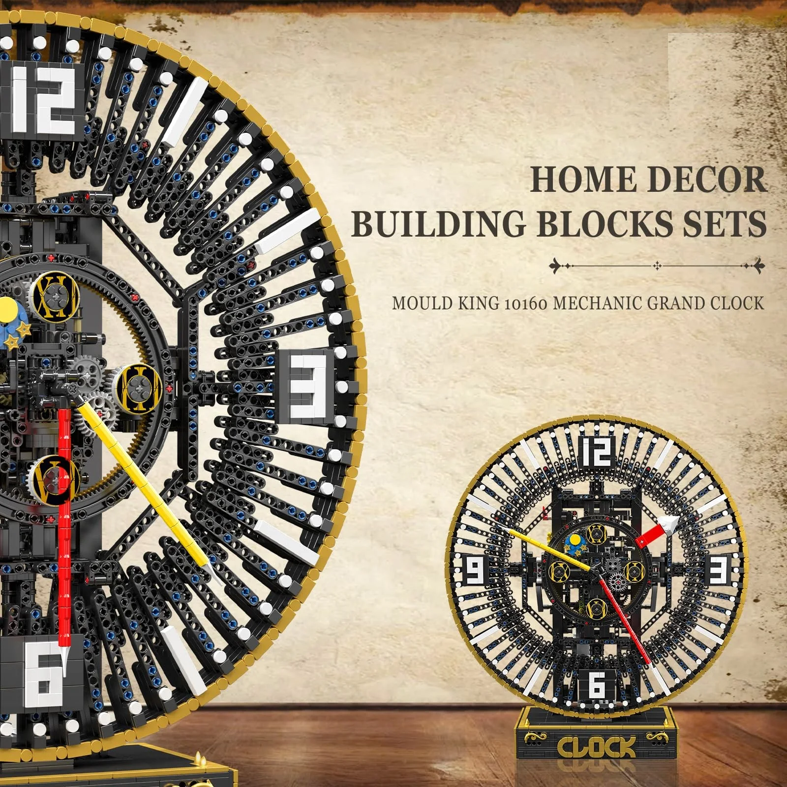 Juego de bloques de construcción de reloj mecánico, Kit de modelo de reloj en tiempo Real con engranajes mecánicos, modelo de construcción eléctrico de Control por aplicación