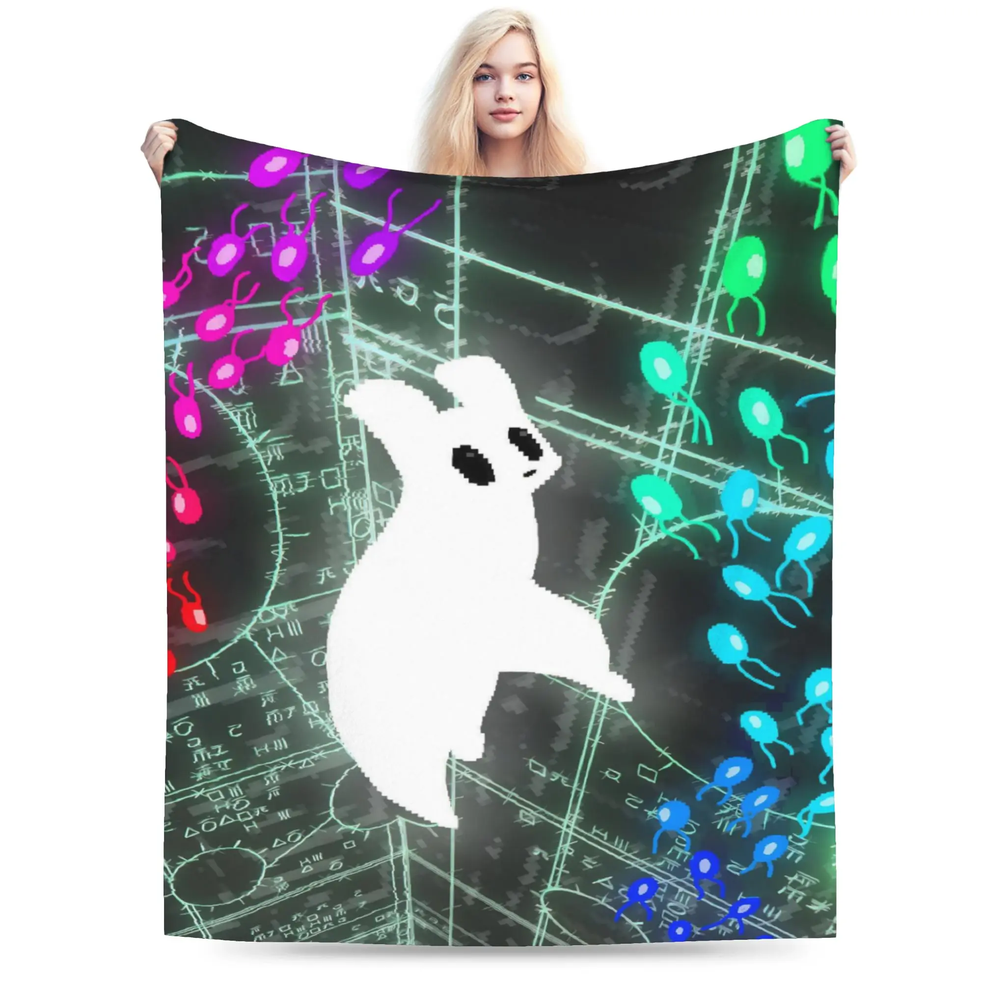 Rain World Slugcat Indie Game Gaming Blanket Fleece  Cozy Lightweight Thin Throw Blankets for Bed Rug Piece