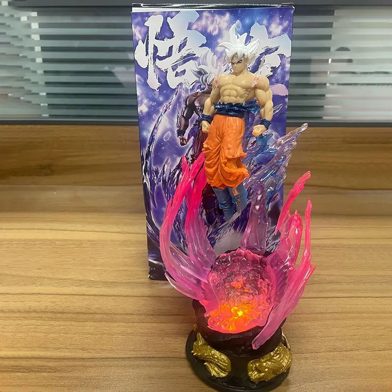 New Dragon Ball Son Goku 25cm Anime Figure Ultra Instinct Super Saiyan Figurine Statue Pvc Statue Model Ornament Collection Gift