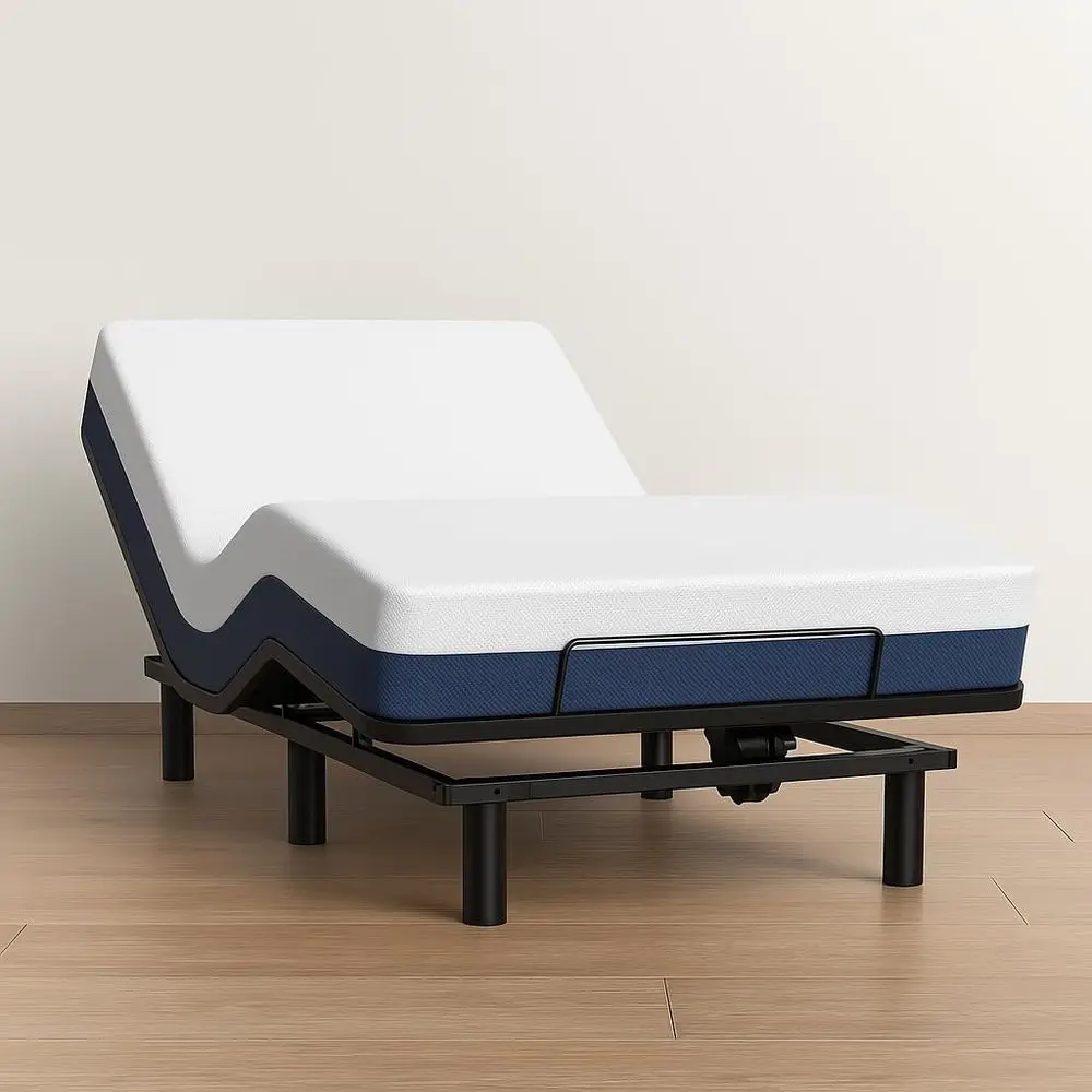 Bed Frame with Side Rails, Electric Design for Comfort and Safety, Ideal for Seniors Modern, Twin XL No Rail