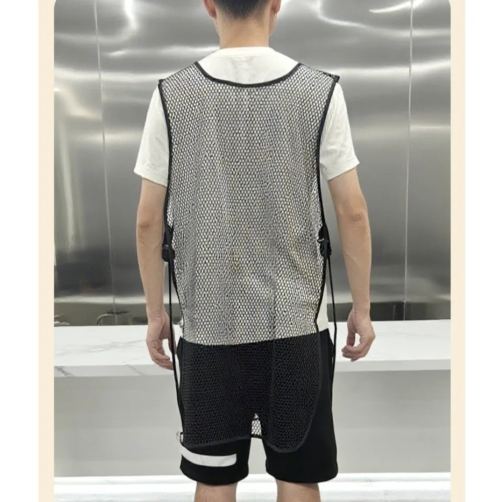 Double-sided Transparent Barber Uniform Waterproof Antistatic Salon Hairstylist Apron Breathable Durable Hairdresser Vest