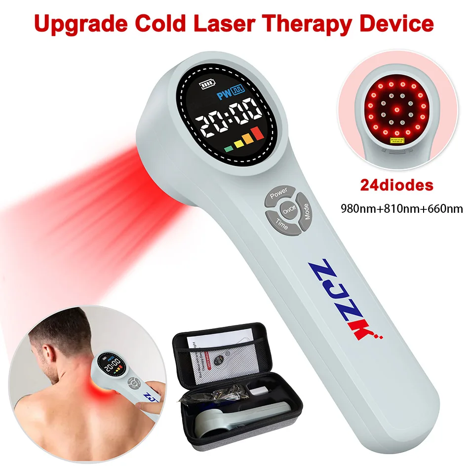 New Upgrade Infrared Laser Therapy Arthritis Pain Relief Inflammation With Fast Effects 980nm 810nm 660nm 1760mW for Home Use