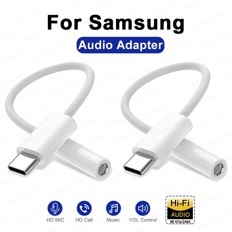 USB Type C to 3.5mm Headphone Adapter USB C to 3 5 Jack Aux Audio Cable For Samsung Galaxy S23 Ultra S22 S21 S20 Note 20 10 Plus