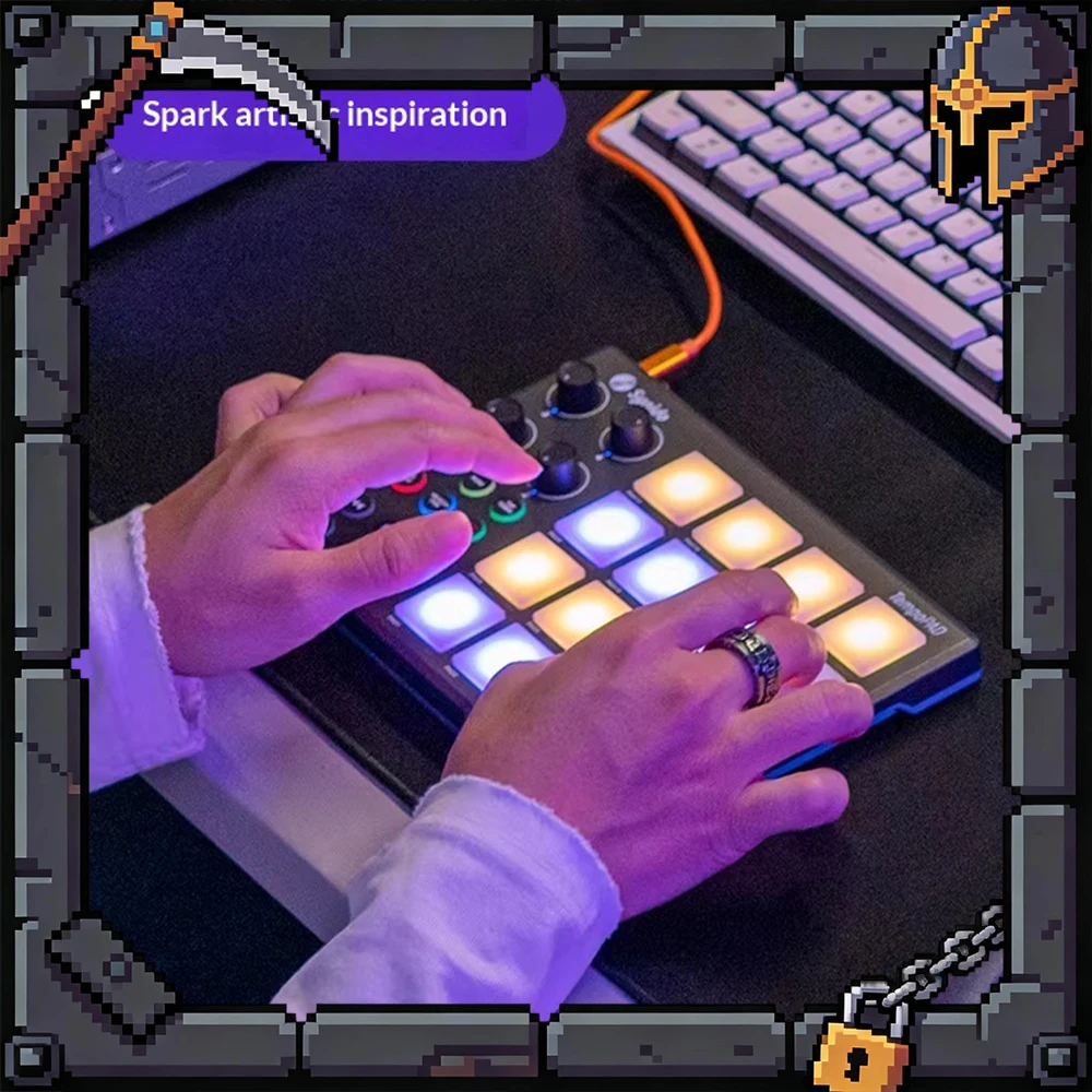 

Synido TempoPAD P16 Music Keyboard Compatible With Mainstream Arranger Software Entertainment Keyboard Portable Lightweight Gift