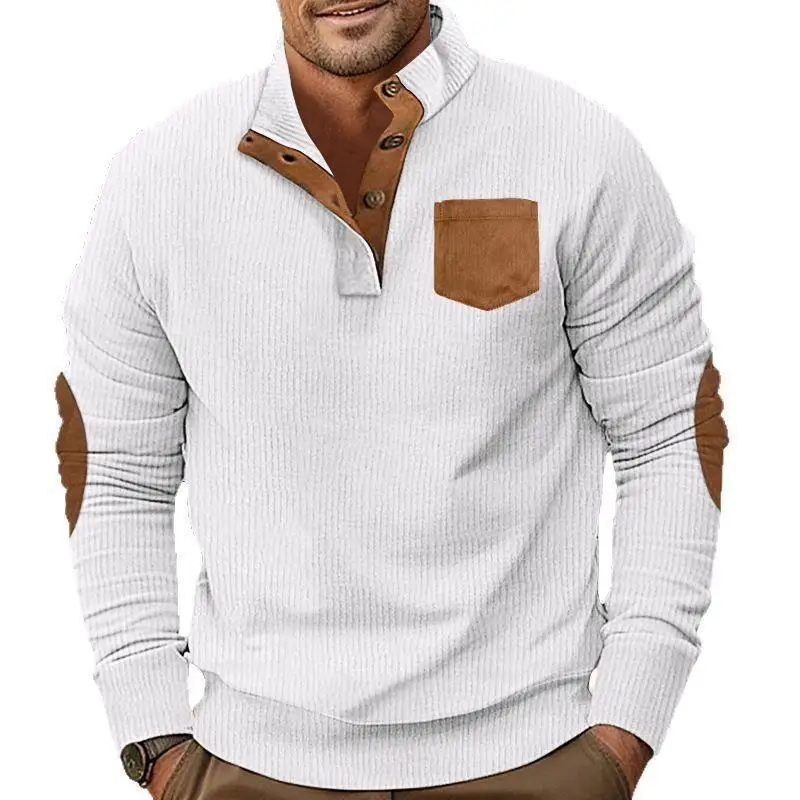 

Women's Corduroy Collar Jacket S 74801 Unisex Sweatshirt Comfortable Fit Spring Season Animal Pattern Fashionable Outerwear