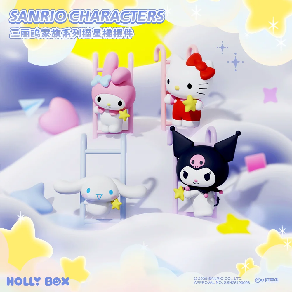 Ready Stock Authentic Sanrio Characters Star Ladder Figurines Kuromi Cinnamoroll Hellokitty My Melody Desktop Decor view 5