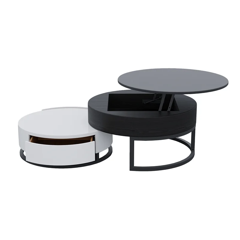 طاولة القهوة رفع أعلى طاولة القهوة الرخامية مجموعة طاولة القهوة البلد الفرنسي #4