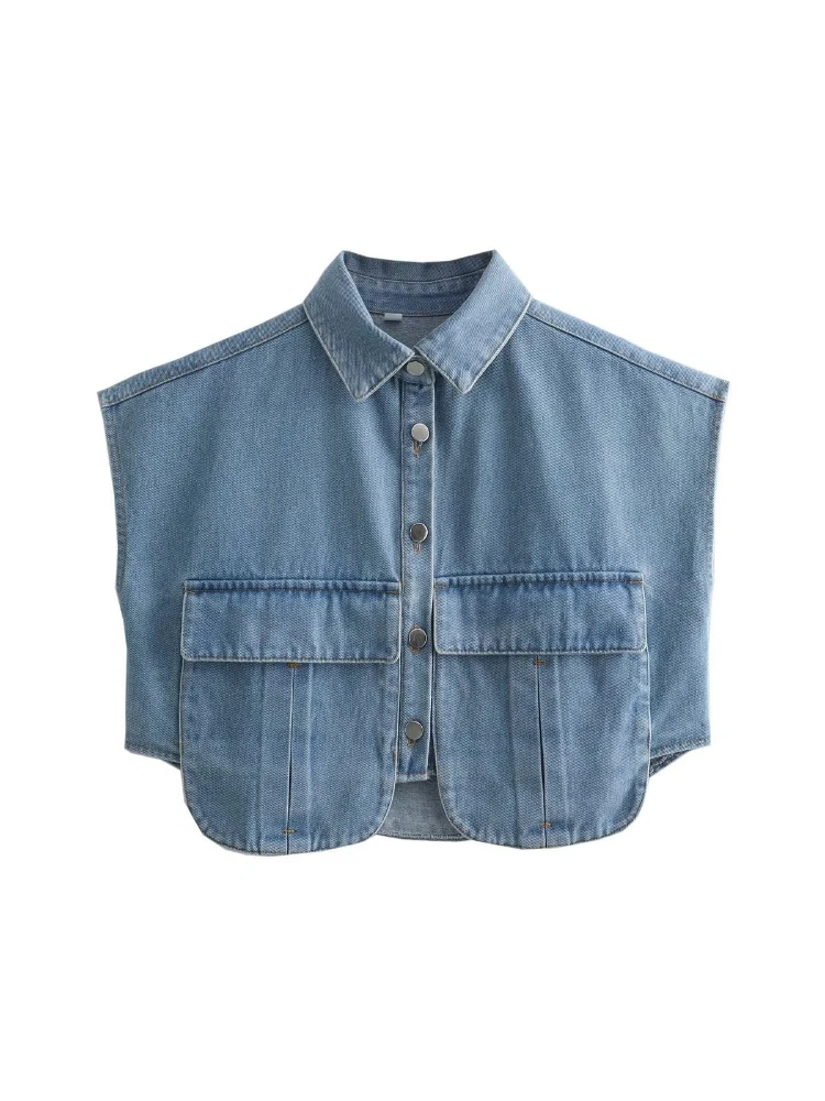 European and American Style 2025 Spring and Autumn New Women's Clothing Wrinkle Effect Double Breasted Suit Jacket Short jacket