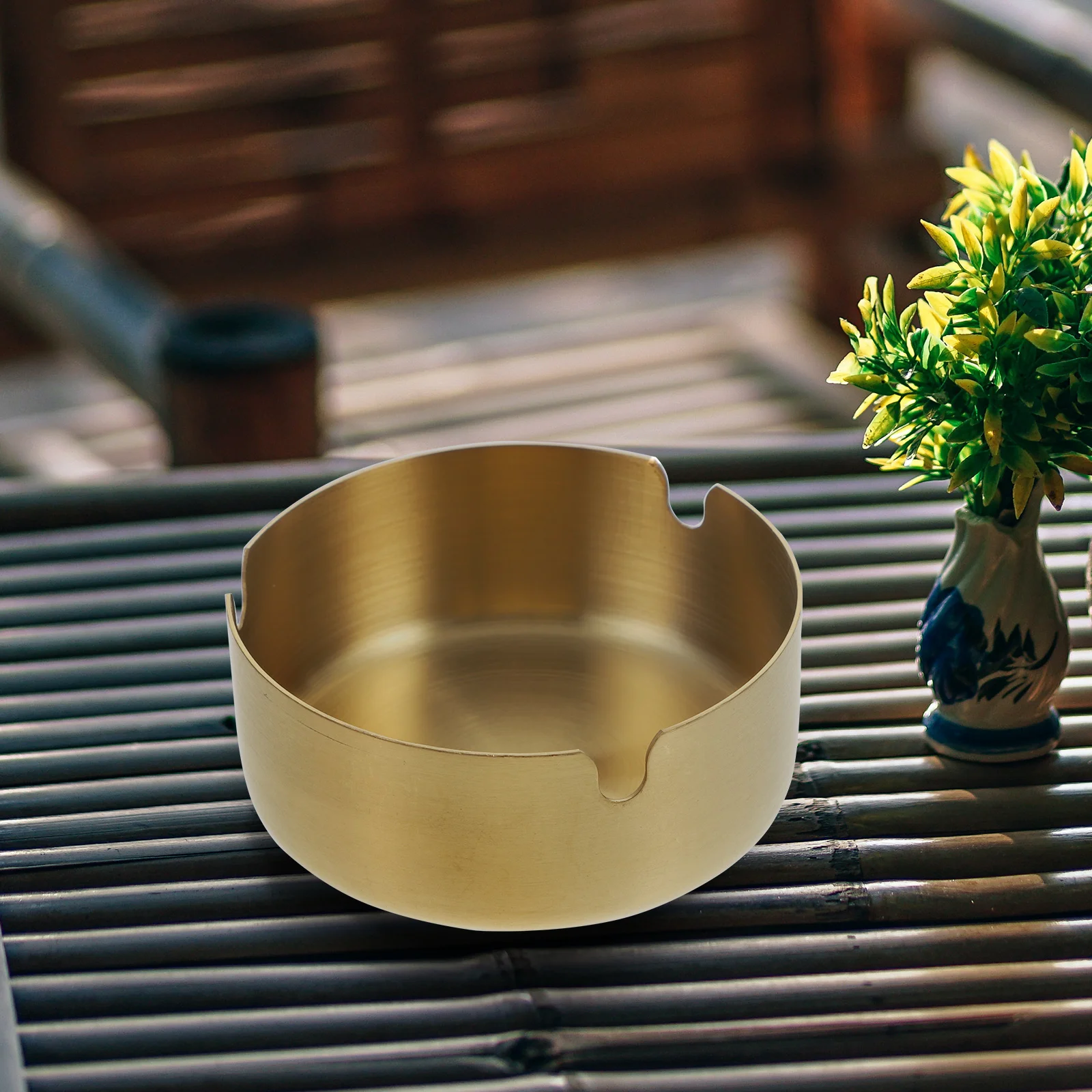

2pcs 8CM Stainless Steel Ashtray Golden Retro Decorative Container Home Desktop Smoke Storage Clean Tidy Butler Metal