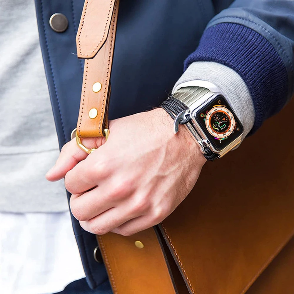 Ремешок из нержавеющей стали для Apple Watch 45 мм, 44 мм, 40 мм, 49 мм, 41 мм, 42 мм, 38 мм, металлический браслет-бабочка iwatch series se 6 7 8 ultra 9