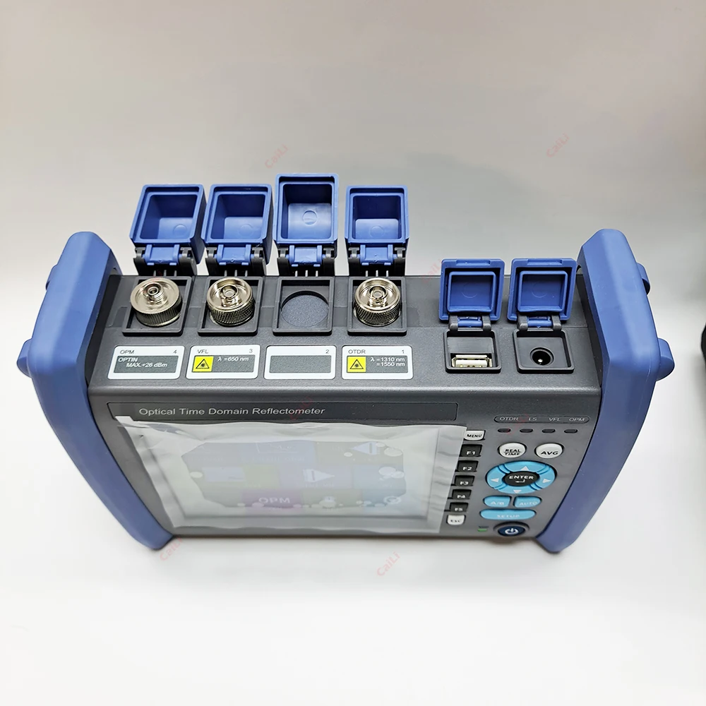 เครื่องวัดความยาวคลื่นใยแก้วนำแสง OTDR รุ่น JW3302E แบบสองความยาวคลื่น 1310-1550 นาโนเมตร 32-30 เดซิเบล แอคทีฟ 1550 นาโนเมตร 20 เดซิเบล ระยะ 80 กิโลเมตร พร้อมหัวต่อ SC แบบสัมผัส