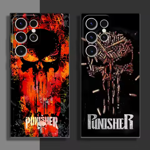 Punisher Man Phone Case for Samsung Galaxy S22 Plus S21 5G S21 FE S24 S25 Ultra S20 S23 Ultra S22 Ultra Cover