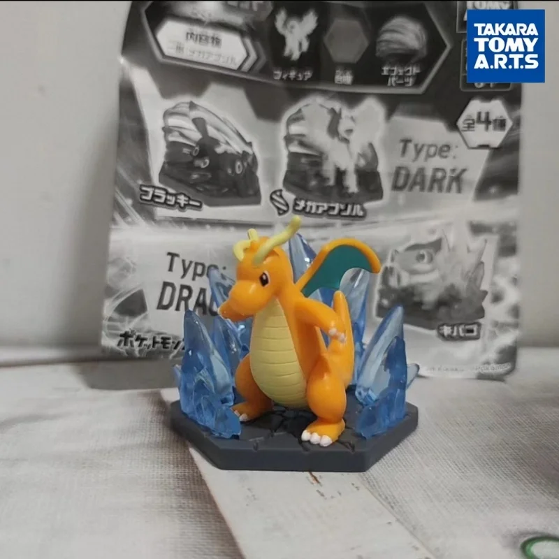 Takara Tomy Pokemon Gashapon Figure Dark And Dragon Battle Diorama Decor Absol Dragonite Eevee Collectible Display Ornament view 6