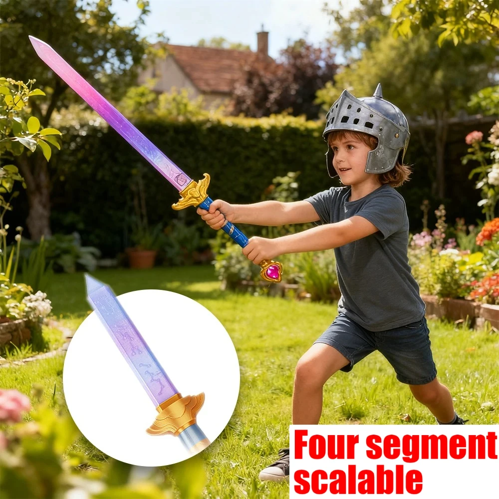 

Anime Korea-pop Rum Sword with Symbol Cosplay Telescopic Prop Purple Hunter Long Sword Accessories Carnival Costume Prop Gift