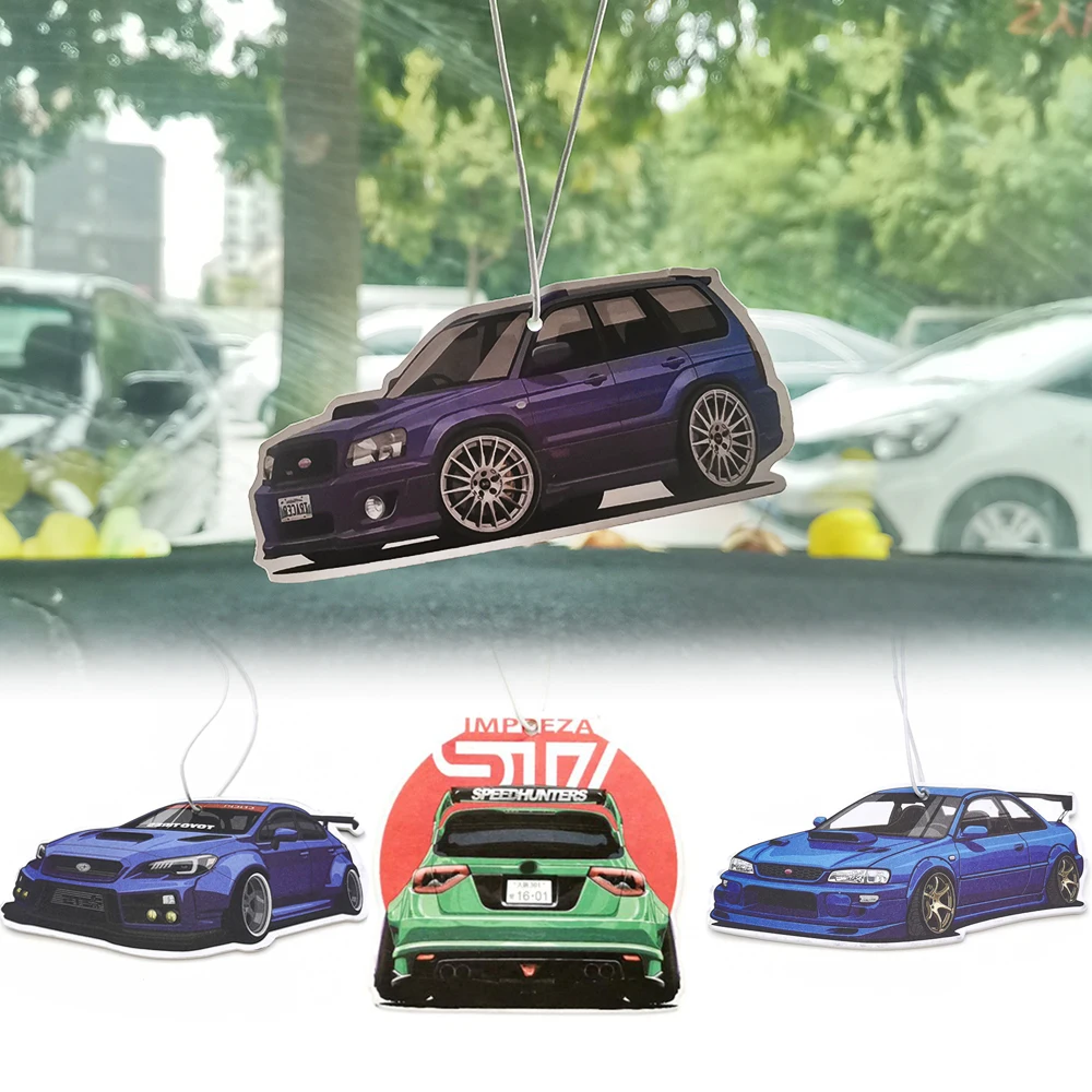 Newest Car Air Freshener Hanging Rear View Mirror Perfume Pendant Solid Paper Fit For Subaru WRX Forester Interior Accessories