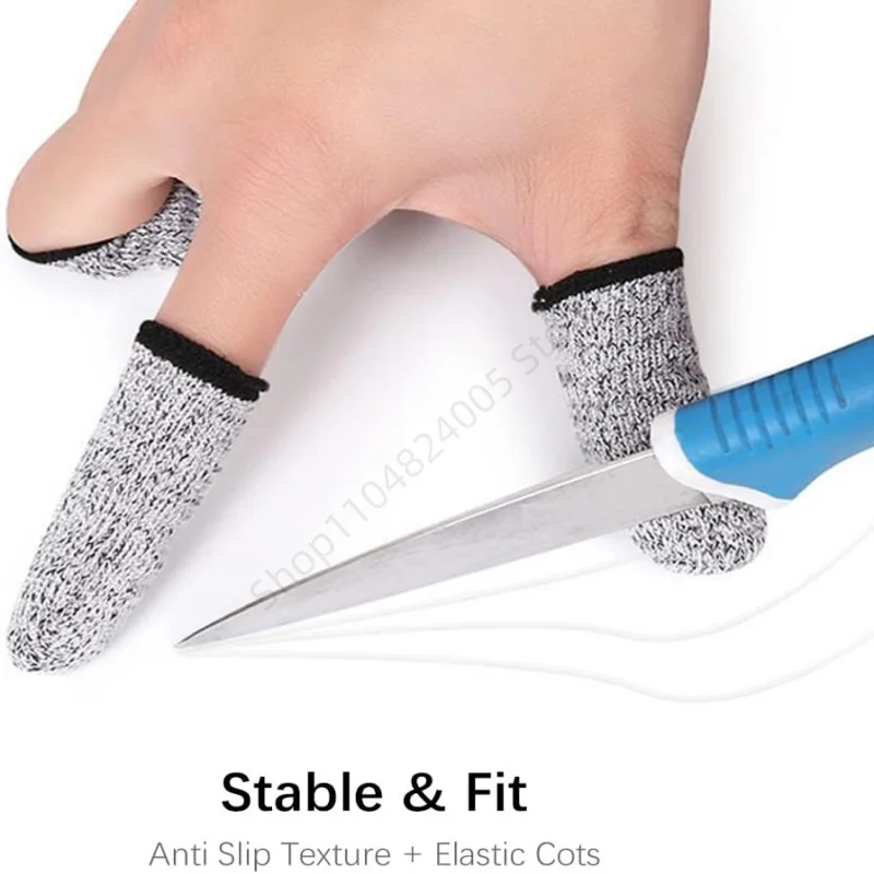 5/20Pcs 5-level Protection Flexible High Performance Anti Cutting Finger Gloves for Outdoor Work in Kitchen view 2