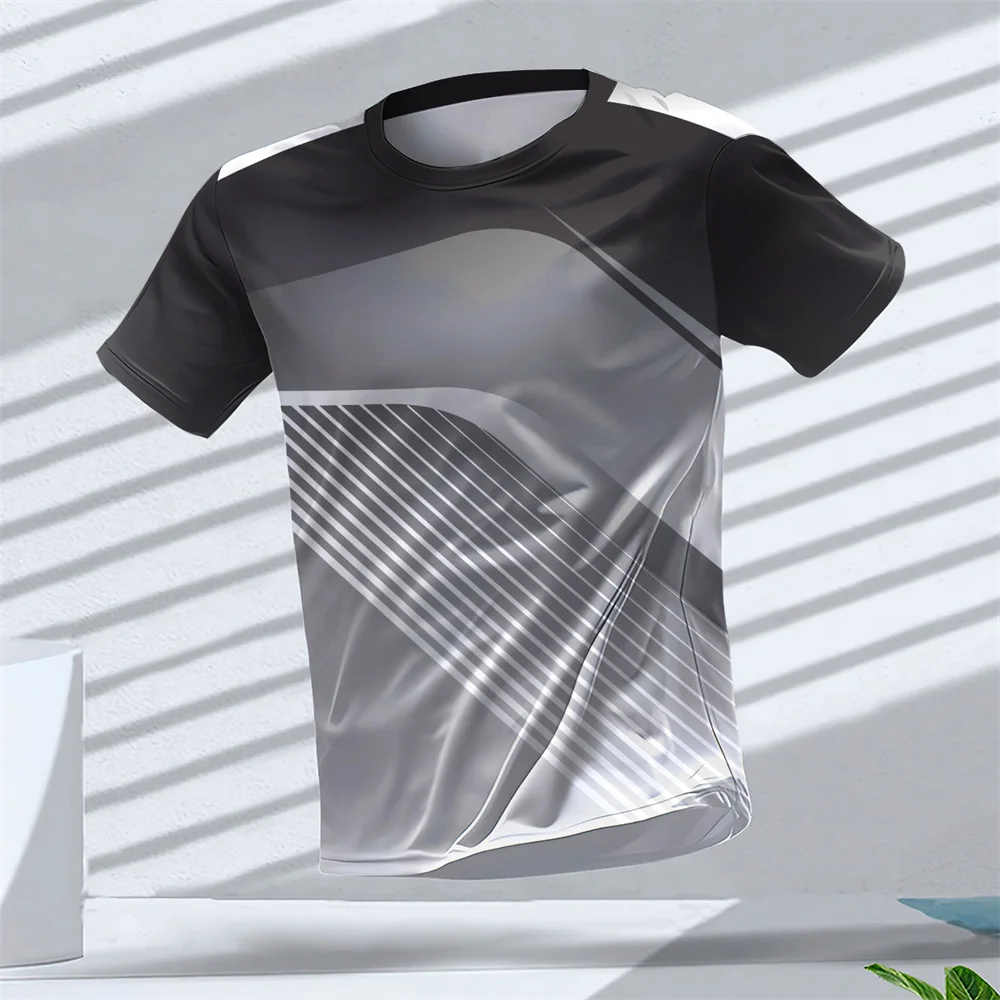 

Men's T-Shirts Sportswear Badminton and Running Series 3D Print Men's Outdoor Sports Short Sleeved Round Neck Fashion Gym Tops