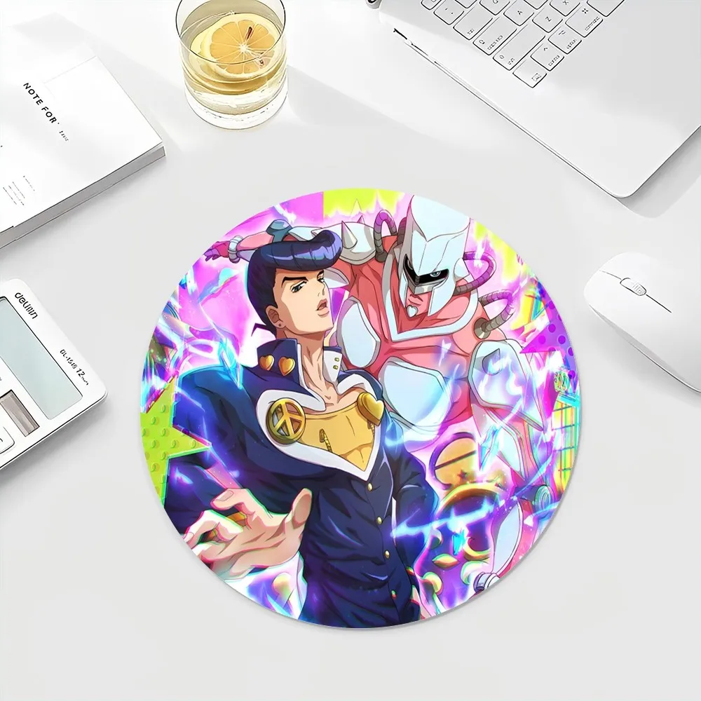 Cartoon Anime JoJos Bizarre Adventure INS Tide Round Cabinet Gaming Laptop Computer Desk Mat Office Notbook Mouse Pad Mouse Mat