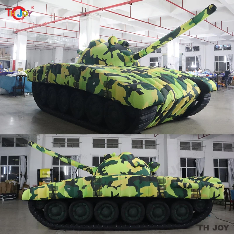 Fast Air Shipping 6x3m Outdoor Inflatable Advertising Tank Model Inflatable CS Games bunker Tank