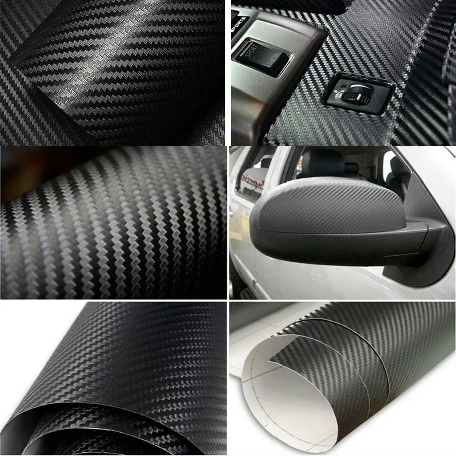 High quality 3D carbon wrap vinyl without air bubbles with cheapest price 1.27*30m per roll 3D Carbon sticker 3D carbon film