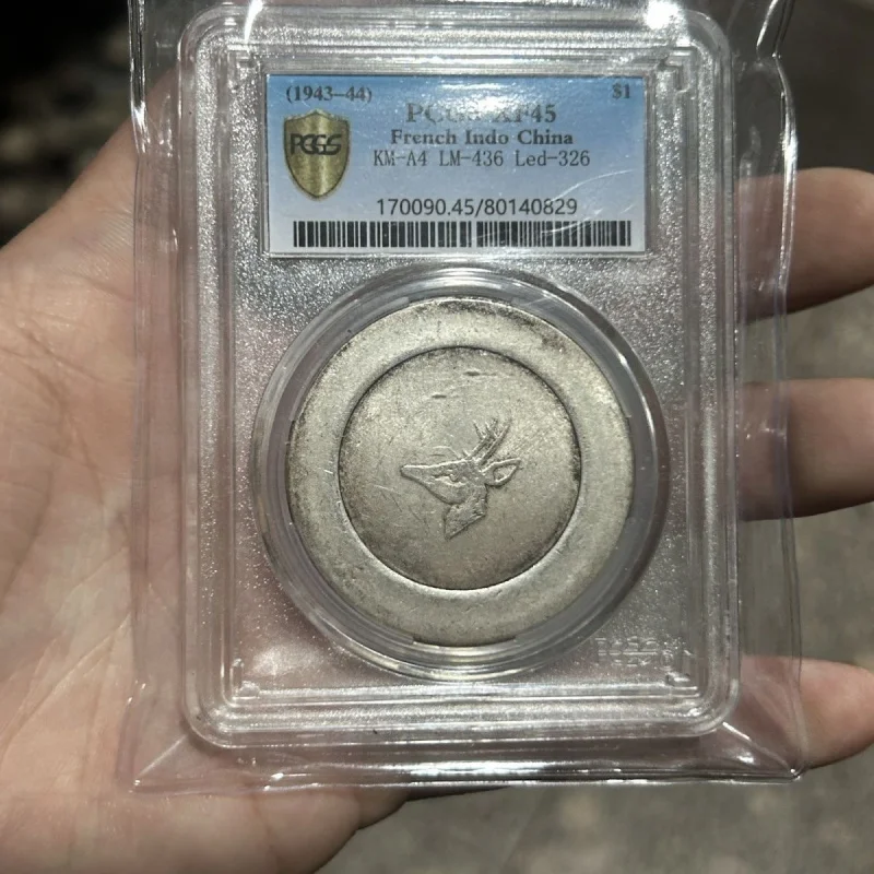 PCGSGrade عملة فضية رأس غزال قديم فضي أصلي 0.05 كجم عملة صندوق الدولار الفضي القابل للجمع