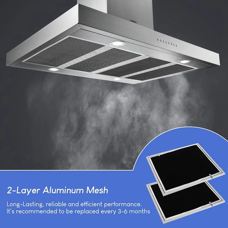 Filtro al carbone HPF36 Filtro al carbone non canalizzato, filtri per grasso tipo XC per S 97020466   Parti di ricambio per filtro cappa da cucina 2 pezzi