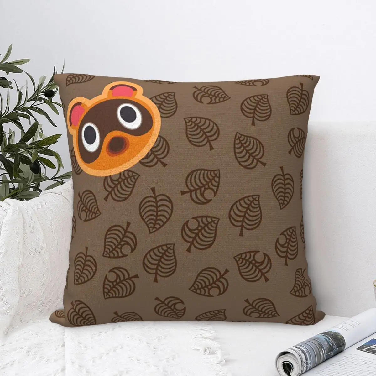 Brown Nook Cojines Throw Pillow Case Animal Crossing: New Horizons Cushion Home Sofa Chair Print Decorative Coussin