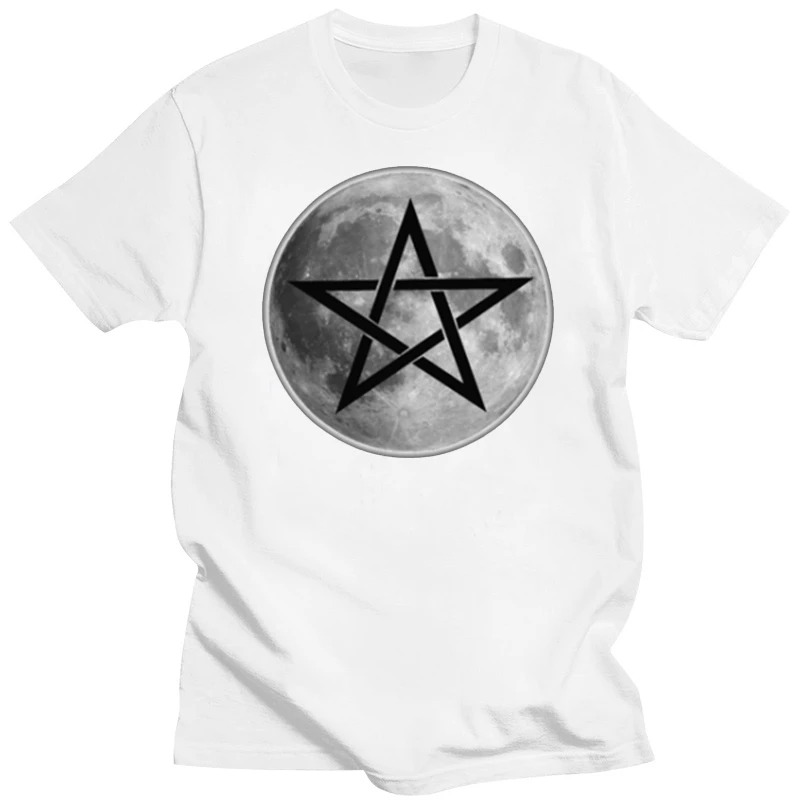 Esoteric Wicca Pagan Shirt - Full Moon Pentagram Symbol Tee Goddess Coven Witch Colorful Tee Shirt