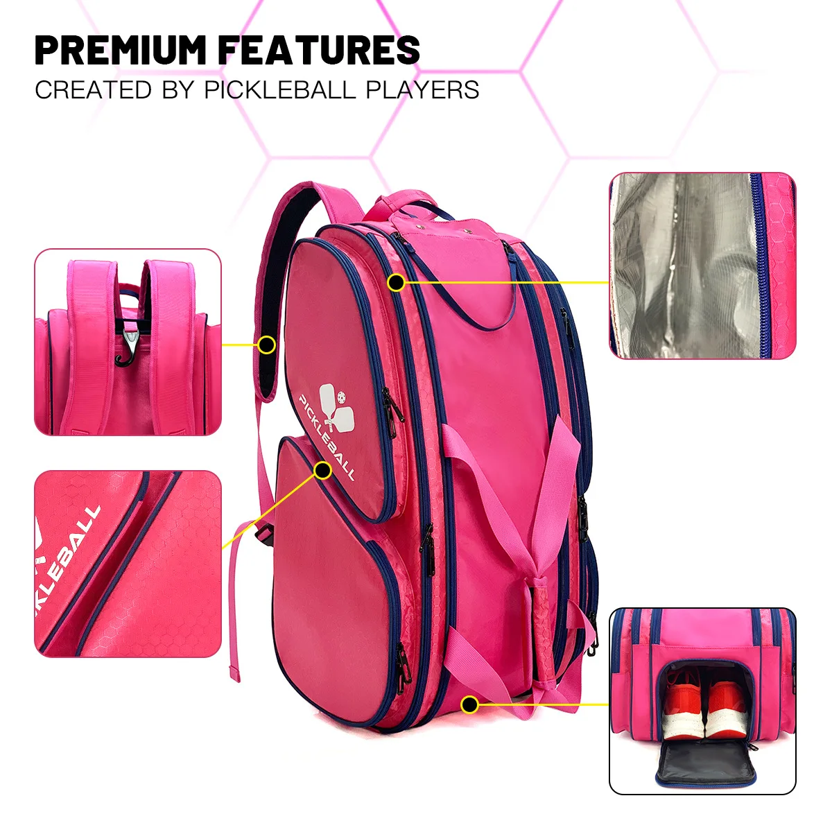 

Outdoor men's and women's independent shoe warehouse double shoulder tennis racket bag