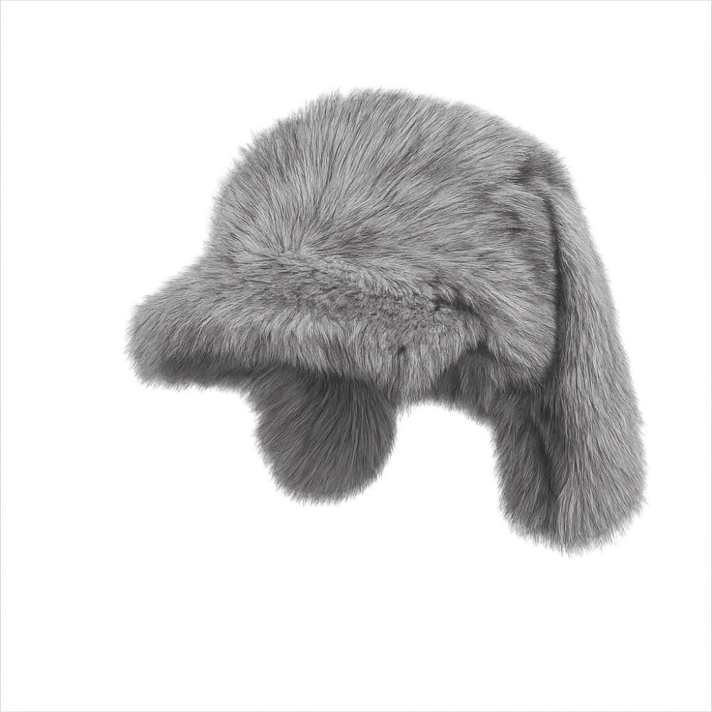 

Versatile Rabbit Ears Baseball Caps Long Rabbit Ears Solid Color Imitation Mink Baseball Caps Thickened Warm Baseball Caps