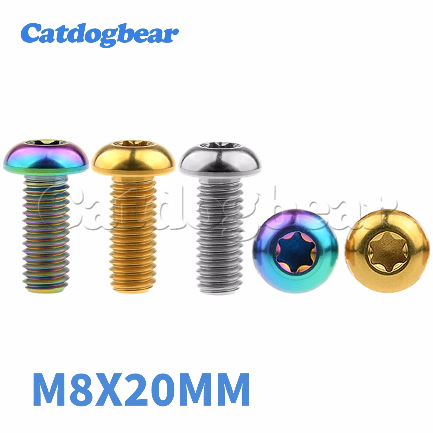 Catdogbear  4PCS M8x20mm Titanium Bolt Torx T40 Head Screws for DUCATI Motor Bike Disc Brake Rotor