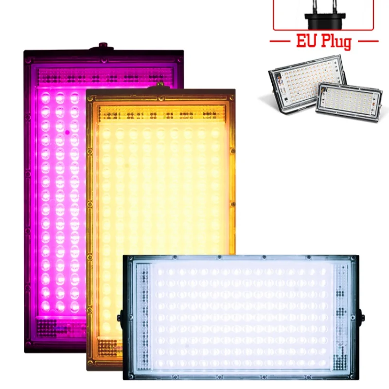 Imagem -04 - Lâmpada Led Full Spectrum Phyto Holofote com Plug de Controle Indoor Grow Light Luz de Crescimento de Plantas de Tenda ac 220v 50w 100w