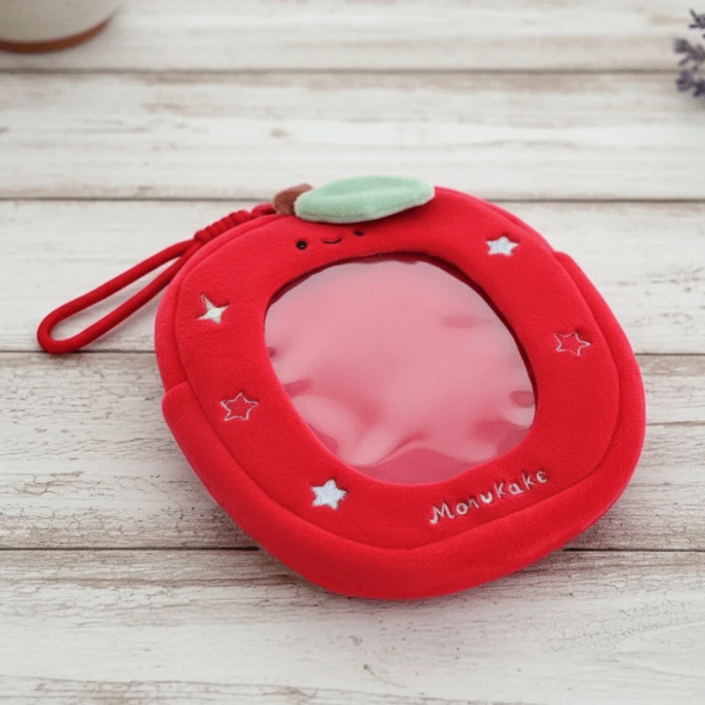 

Kawaii Fruit Shape Cartoon Bag Cartoon Design Clear Storage Bag PVC Zipper Outdoor Display Bag Accessories