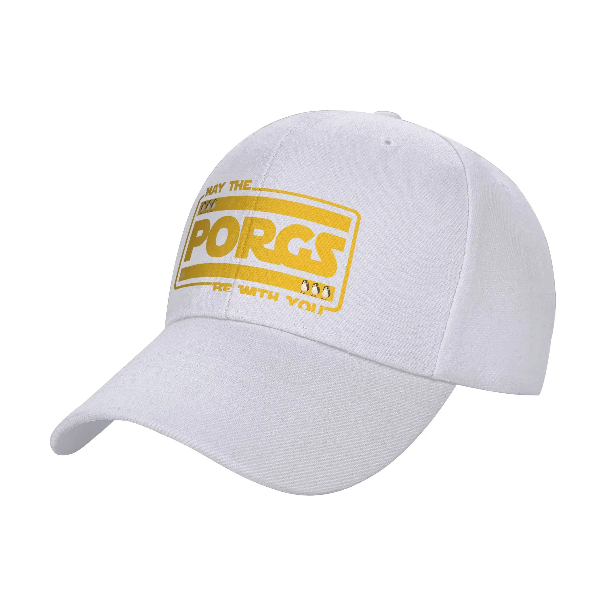 Fashion May The Porgs Be With You Curved Brim Baseball Cap Street Skateboarding Hats For Men