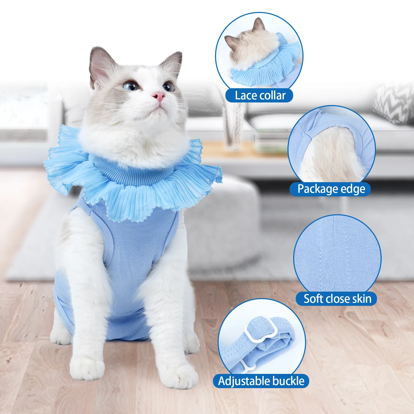 

Cat Surgery Recovery Suit Jumpsuit Pet Care Clothes Anti Bite Prevent Lick After Surgery Puppy Cat Clothes Puppy Kitten Outfits