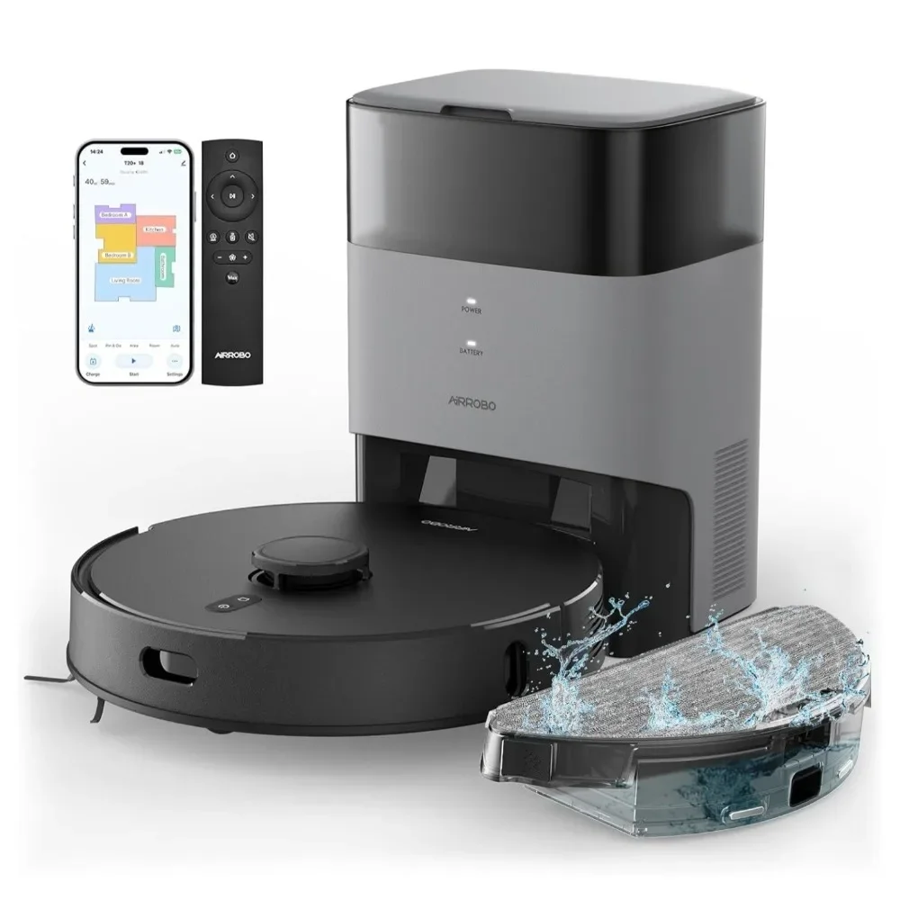T20+ Robot Vacuum and Mop Combo, Self-Emptying, 60-Day Capacity, 180min