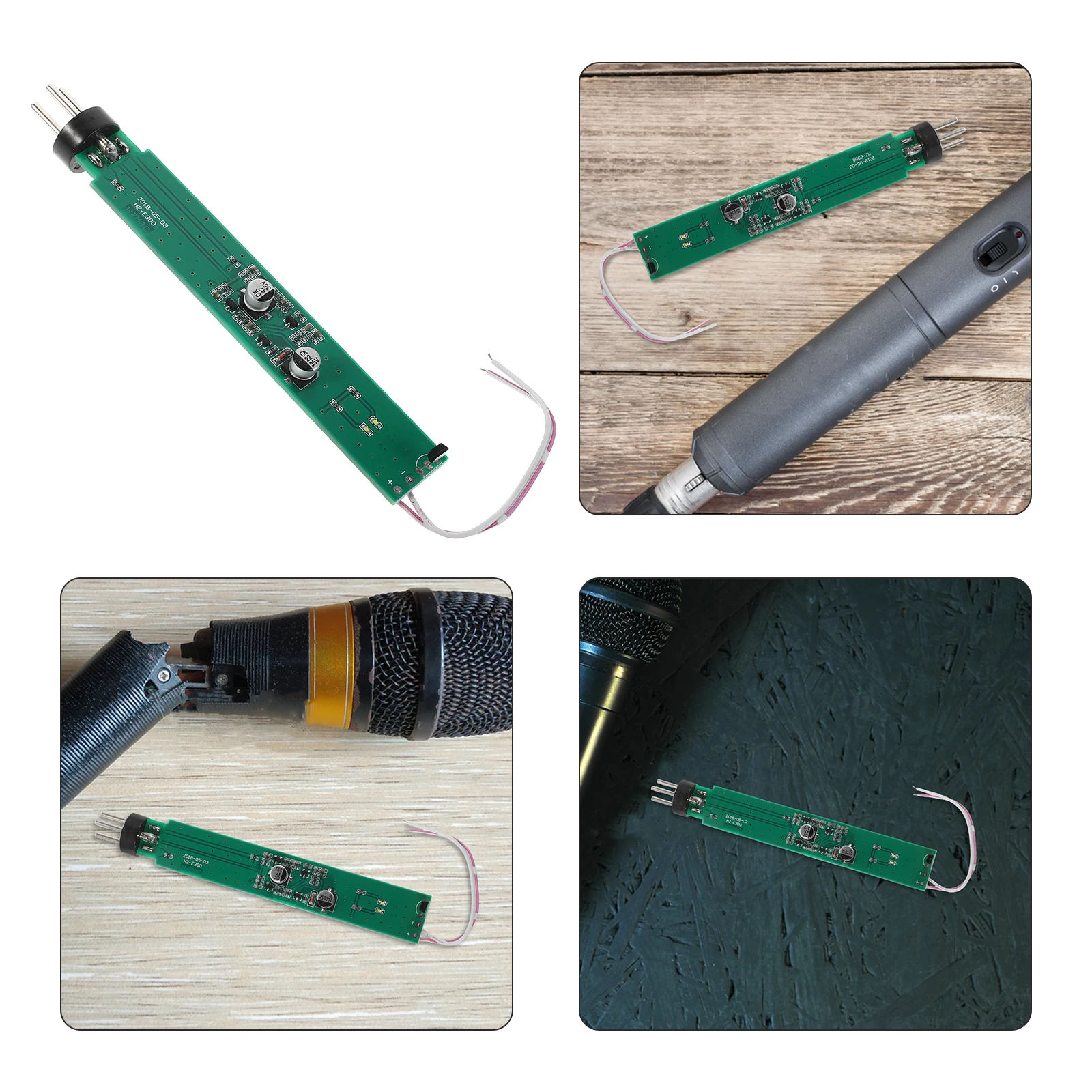 

Microphone Circuit Board Condenser Kit Capacitor Repair Part Module Plastic