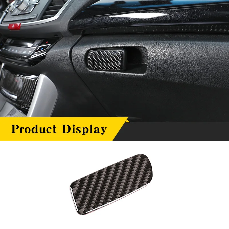 

For Honda Accord 9th 2013-2017 Real Soft Carbon Fiber Auto Stickers Copilot Glove Box Switch Trim Car Interior Accessories