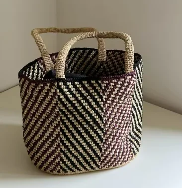Lazy Luxury Single Shoulder Underarm Bag 2025 Women's Classic Lafite Straw Woven Bag Women's Tote Bag Hand Woven