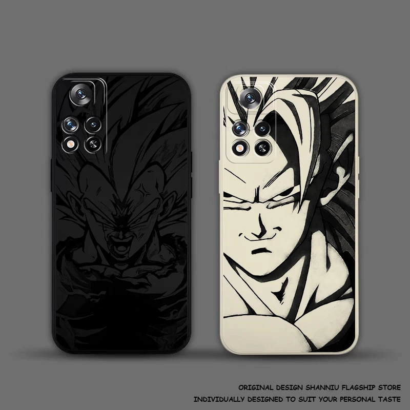 V-Vegeta D-Dragons Balls Phone Case For Xiaomi Redmi Note 12 11 11S 11T 10 10S 10T 9 8 Pro Plus Carcasa Liquid Silicone Cover