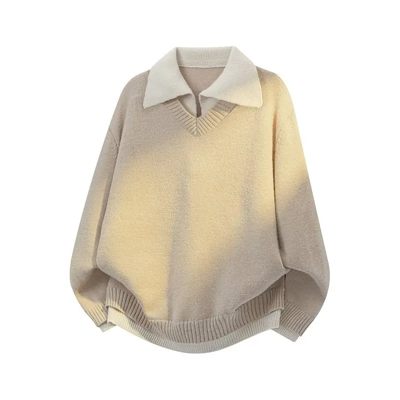 

Мужской вязаный свитер с воротником на осень-зиму, винтажный дизайн Aosphere, эффектный, с длинными рукавами