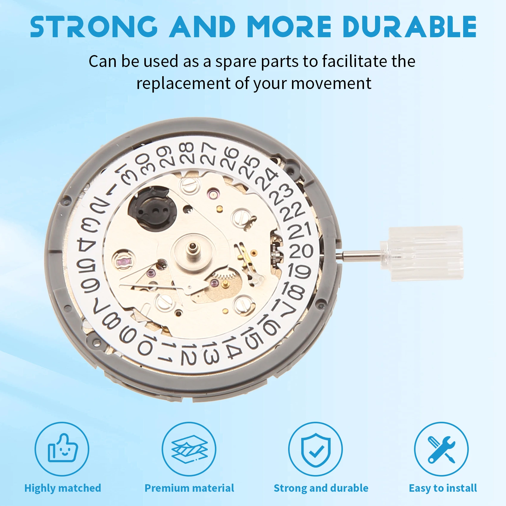 

ABZZ-NH35 NH35A Movement High Accuracy Mechanical Watch Movement Date At 3 Datewheel 24 Jewels Automatic Self-Winding