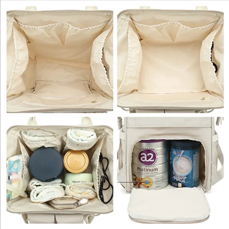 Bolsa de pañales para bebé, mochila de almacenamiento impermeable, bolso de viaje al aire libre, bolsa de maternidad para artículos de bebé, 2
