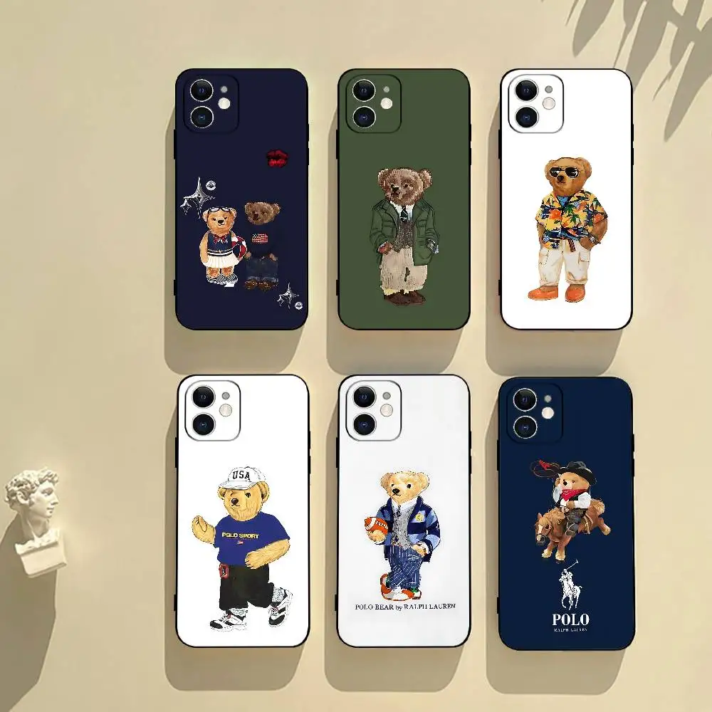 

D-CartoonS Bear R-PoloS Phone Case Black Phone Case For IPhone 17/16/15/13/14 Pro Max/ 11Plus/X/Xr/Xs Max 13mini