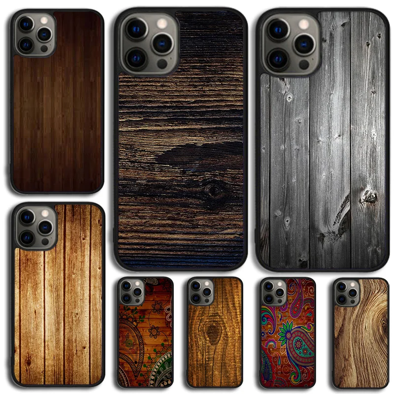 Funda de madera con diseño de veta para iPhone - imagen 3