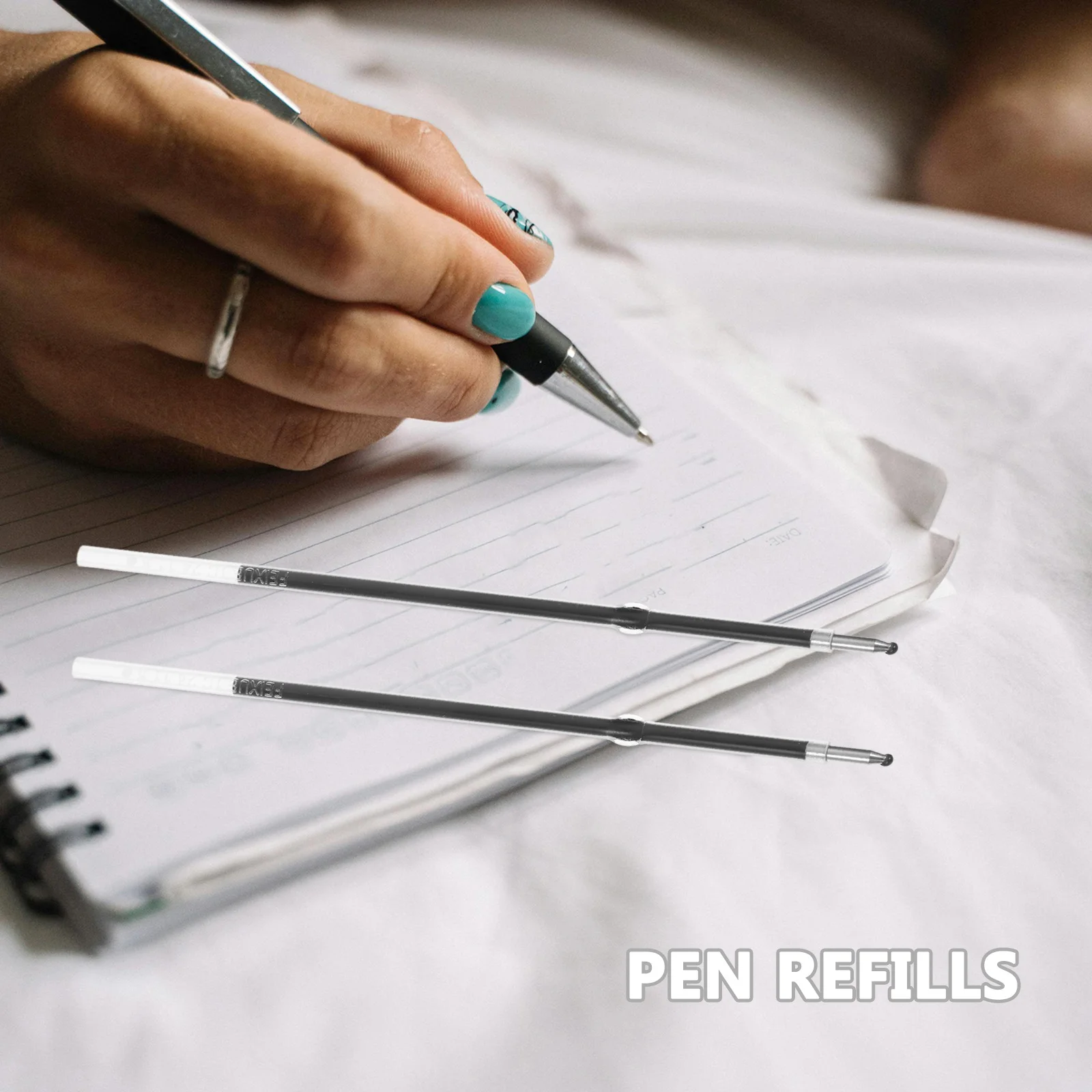 

100Pcs Retractable Ballpoint Pen Refills Medium Tip 0.7mm Black Ink Universal Length Adjustable Office School Supplies